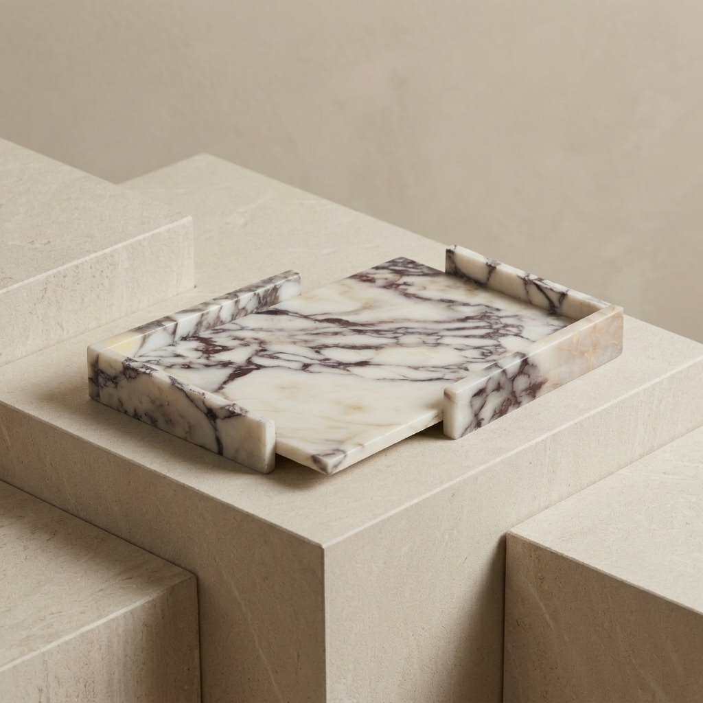 Wholesale Calacatta Viola Marble Tray: Luxury Decorative Coffee Table Vanity Organizer
