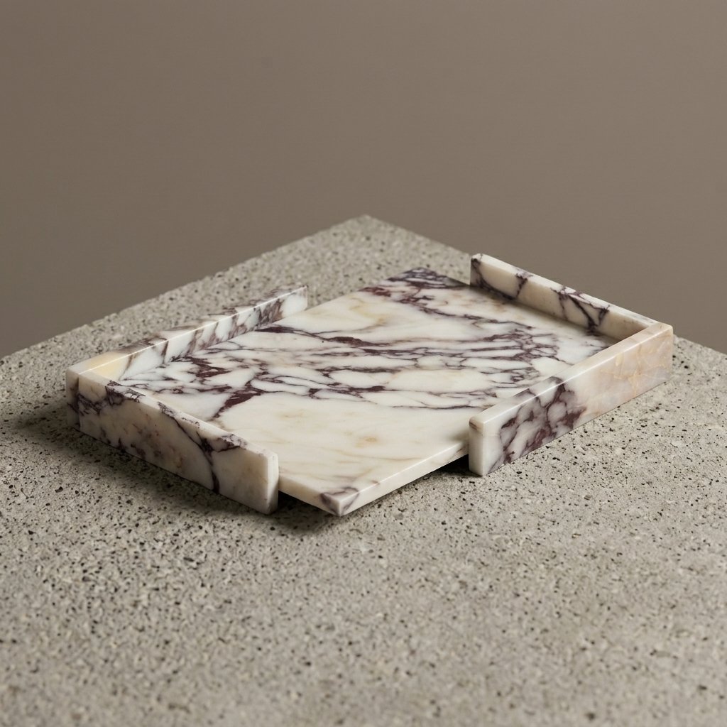 Wholesale Calacatta Viola Marble Tray: Luxury Decorative Coffee Table Vanity Organizer 7 Wholesale Calacatta Viola Marble Tray: Luxury Decorative Coffee Table Vanity Organizer